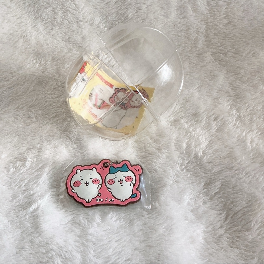 New Nagano chiikawa hachiware waving hands Gachapon mini soft rubber keychain